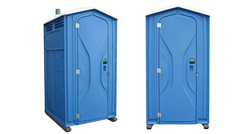 Long-term porta potty units on site in Manistee, Michigan